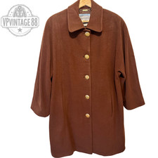 Vintage Burberry Prorsum Brown Cashmere Wool Winter Women s Trench Coat