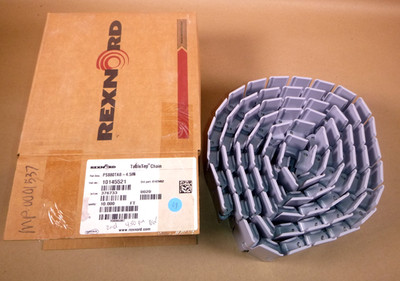 10 Ft. Rexnord 880TAB Side-flexing Solid Table Top Chain PS880TAB - 4.5'' Gray