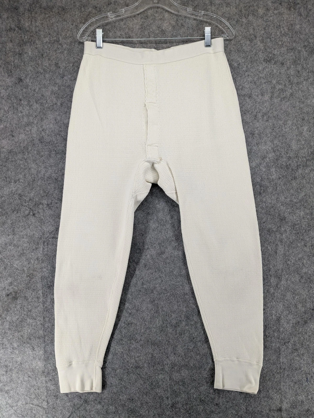 Vintage 60s US Military Extreme Cold Weather Thermal Pants L Drawers Waffle Knit