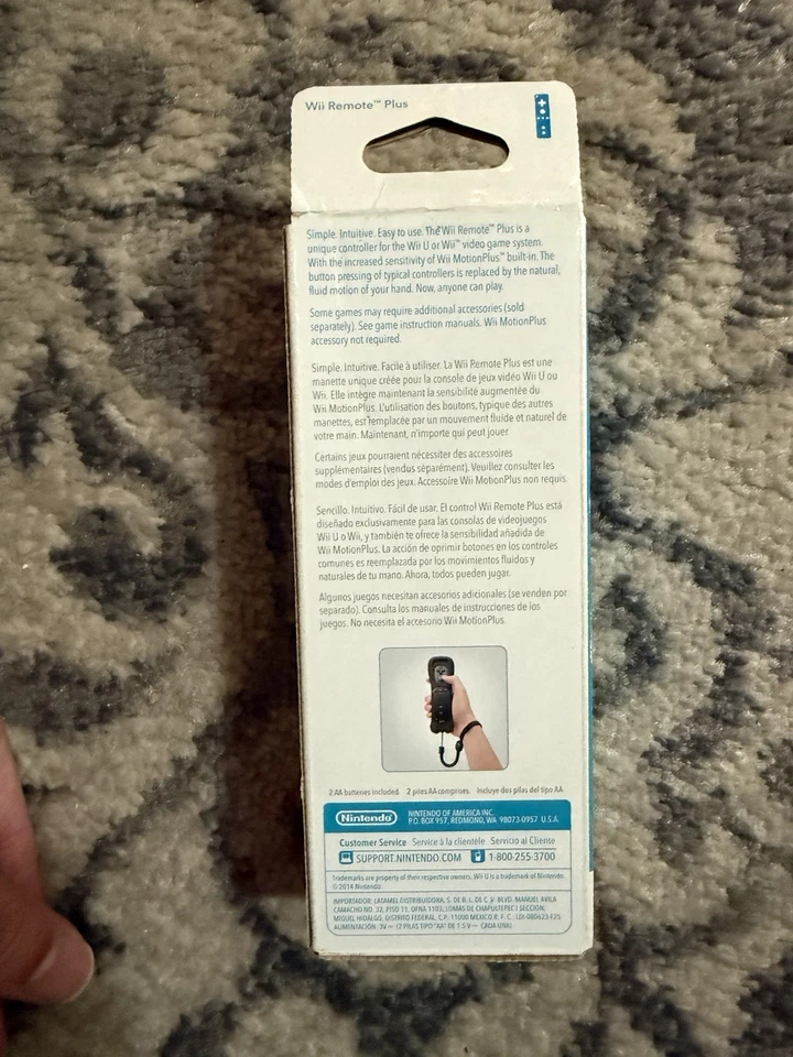 Nintendo Wii U Remote Plus Motion Controller - Black New In Sealed Box - Image 3 of 4