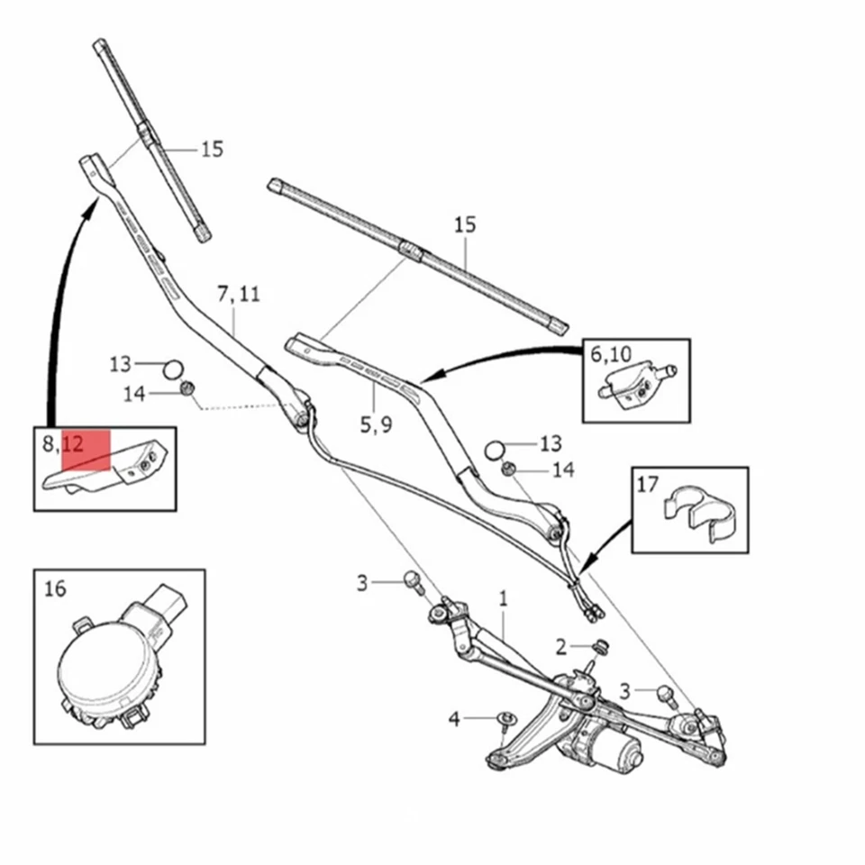 Boquilla de lavado de parabrisas delantero Jet para Volvo XC90 2016-2023 03219081 coche de plástico Foto 4 de 4