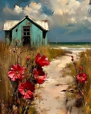 CSZPPQAF Flower Paint by Numbers for Adults Beginner, 16x20 inches, PB148-1 