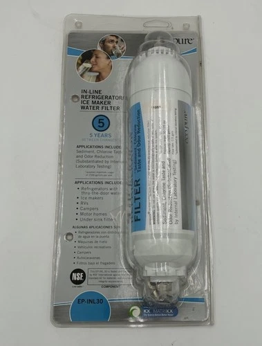 EcoPure EP-INL30 Inline Filter Refrigerator Ice Ma