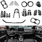 For Kia Forte K3 2019-2024 Carbon Fiber ABS Interior Decoration Cover Trim Kit