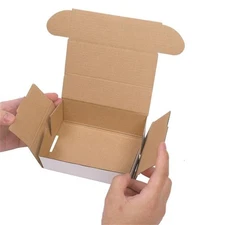 50 Pack 6x4x2 White Corrugated Shipping Mailer Packing Box Boxes 6" x 4" x 2"