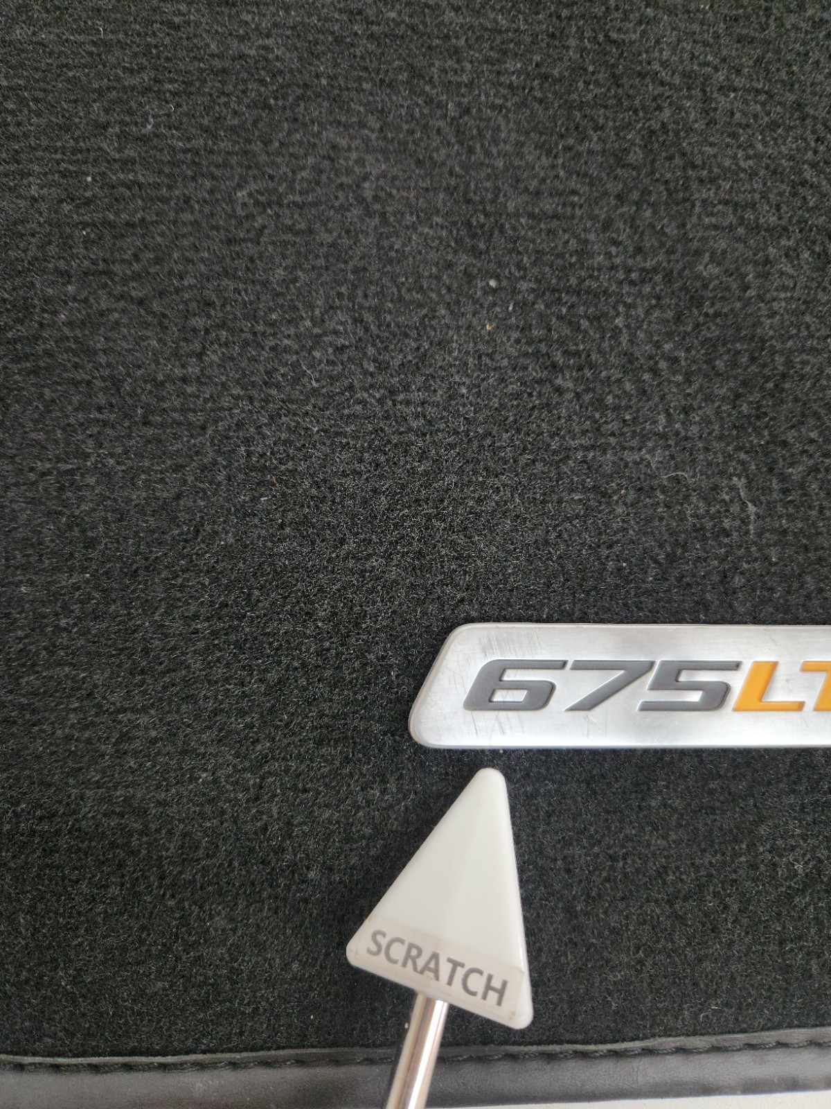 2015-2017 MCLAREN 675LT FRONT LEFT & RIGHT SIDE FLOOR CARPET MAT PAIR 11N3775RP 