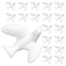 24 Pcs Mini White Dove for Crafts 1.5 Inch Bulk Miniature Birds Figurines
