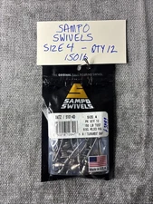SAMPO SWIVELS nickel welded ring swivel w/ tournament snap size 4 150lb 5101-4D