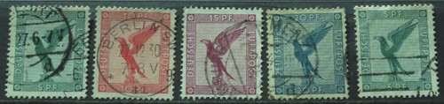 Germany 1926/27 4 values to 20pf airmail + extra 5pf SG 392/5 Used cat £11.50