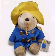 Paddington Bear 15 Plush Eden Toys Blue Yellow W/Tags Made In Indonesia EUC