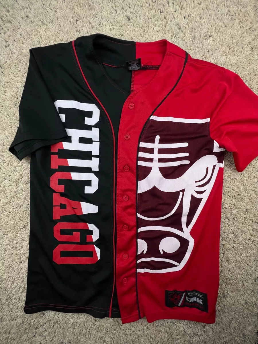 black and red chicago bulls jersey