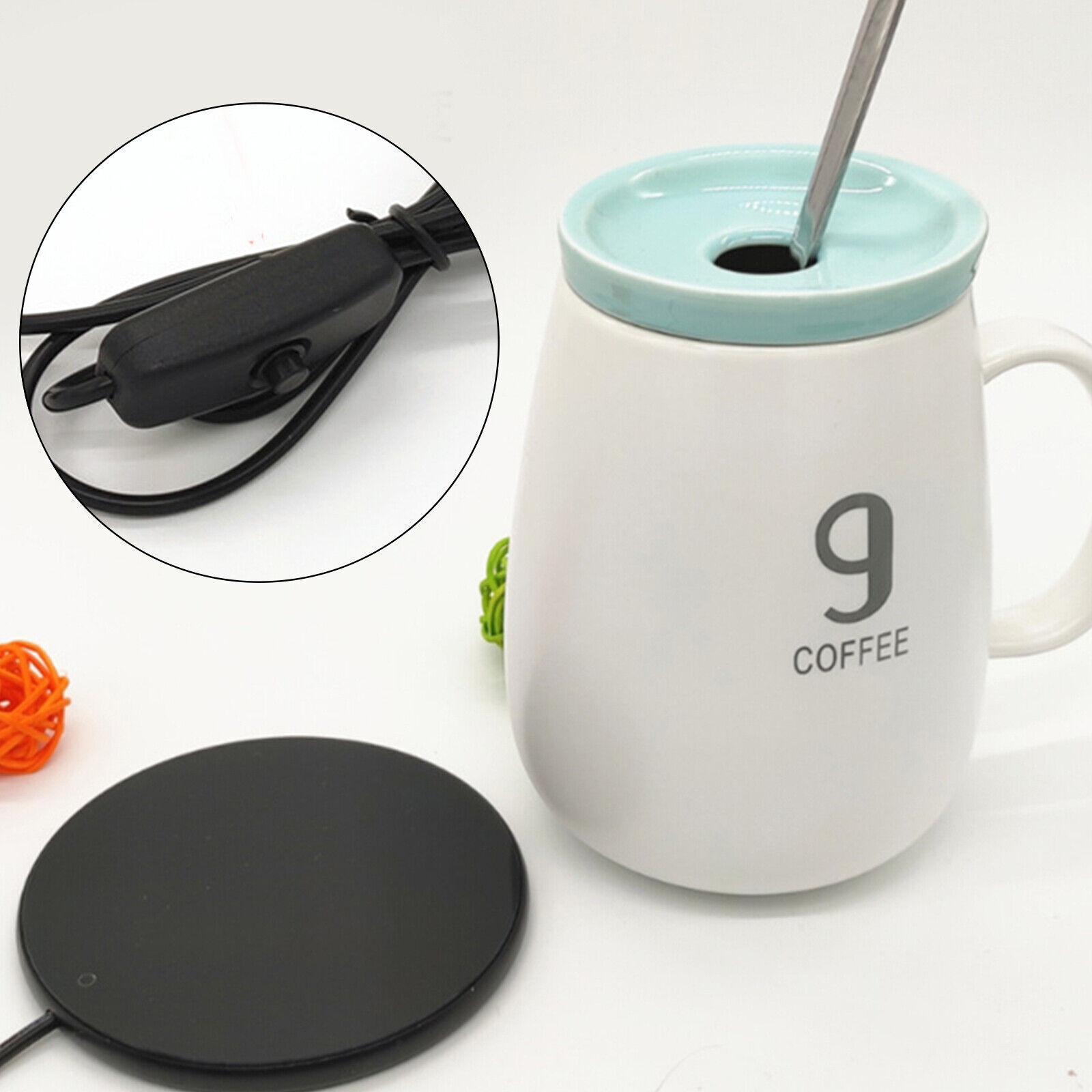 USB Tassenwärmer elektrische Heizplatte Kaffeewärmer Getränkewärmer Schwarz NEU