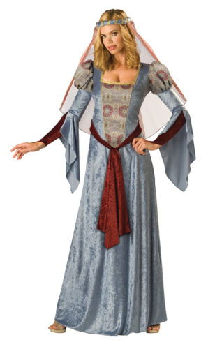 Maid Marian Adult Womens Costume Gown Renaissance Faire Medieval Velvet - Picture 1 of 2