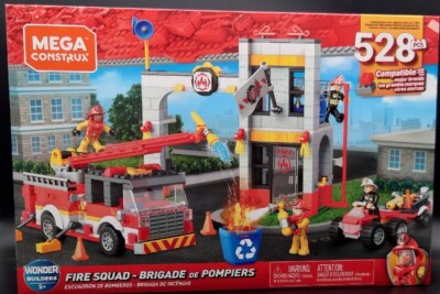 Mega Construx Mattel Bauset Bausteine Feuerwehr Fire Station Steckbausteine 