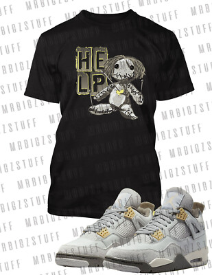 Men's Voodoo Help Doll Graphic Sneaker Tee Shirt to Match J4 Craft Shoe Big Tall