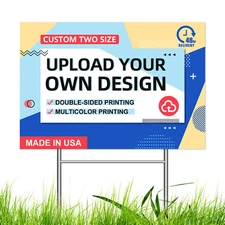 Custom Yard Sign, Personalized Add Your Logo or Artwork For Outdoor, Double Side
