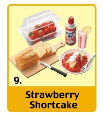 Re-Ment Mini Sweets #9: Strawberry Shortcake , 1:6 scale kitchen dollhouse food
