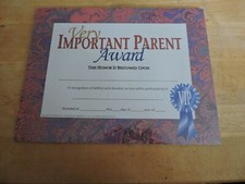 Very Important Parent Awards NEW 25 per package