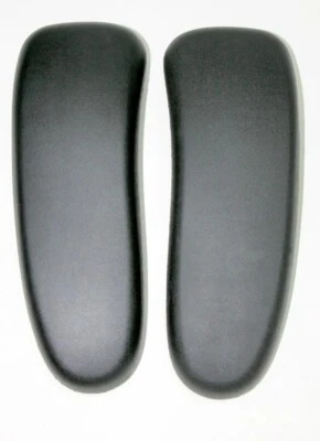 Oem Genuine Herman Miller Aeron Office Chair Arm Pads Caps (1 Pair) Black Vinyl