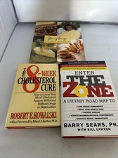 Lot of 3 Hard Cover Diet & Cholesterol Books See Pics & Description for Titles