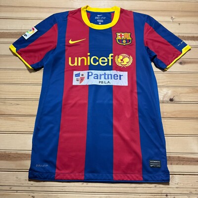 NIKE FCB FUTBOL CLUB BARCELONA INTERNATIONAL LFP SOCCER CLUB JERSEY Size Small