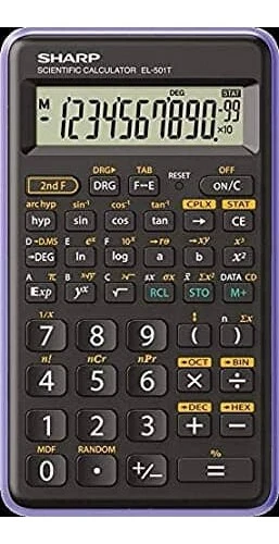 Calcolatrice Scientifica 10 cifre colore Nero Viola Sharp EL501TBVL