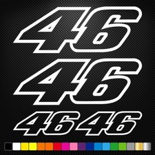 46 VALENTINO ROSSI - 4 Decals Stickers Sponsors Car Bike Motorcycle Motocross MX