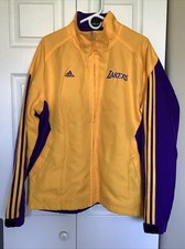 Adidas Warm Up Jacket Los Angeles Lakers Size Large Embroidered