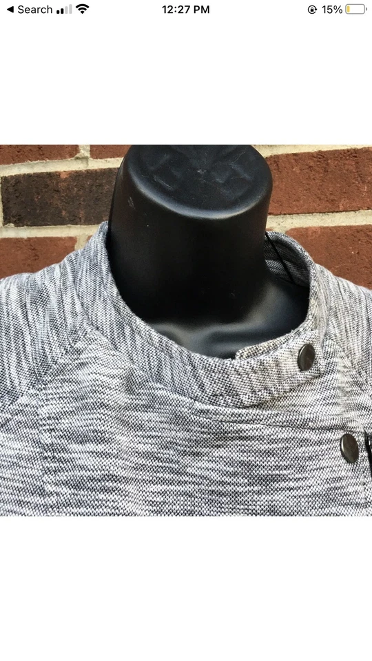 Chaleco Cartonnier Mujer XS Gris Acolchado Forrado Cremallera Frontal  Foto 2 de 4