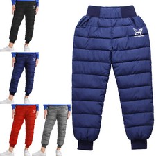 Kids Boys Girls Pants Padded Trousers Christmas Snow Wear Solo Windproof Stage