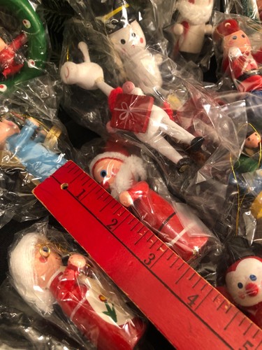 Vintage Christmas~ Wood Christmas Ornaments~ NOS ~ NIB ~ Taiwan ~ 21 Ornaments - Picture 13 of 14
