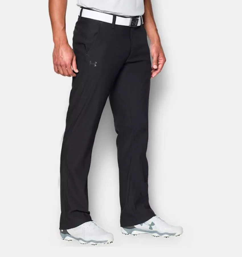 Men s Under Armour 1248091 UA Tips Golf Pants Black Size 40 x 30
