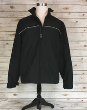 Weatherproof  Zip Front Jacket Men's Size L  100% Polyester Lined Phone Pocket  
