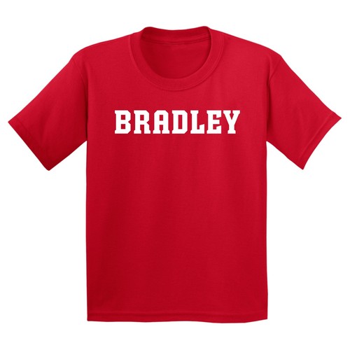 Bradley University Braves Basic Block Youth T-Shirt - Red - Picture 1 of 7
