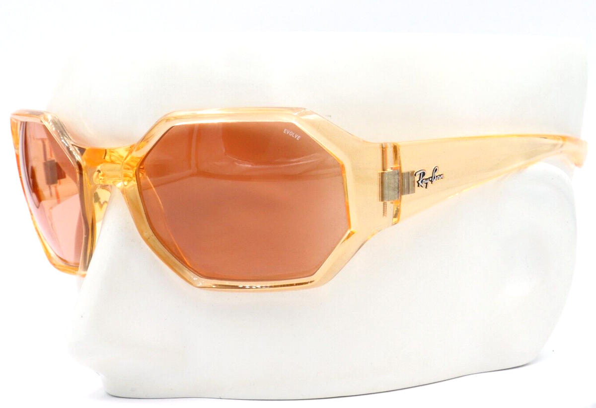 Ray-Ban EVOLVE Transparent Orange Red Photochromic Sunglasses