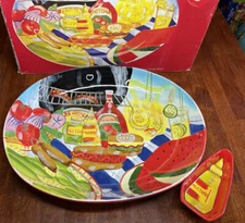 Hand painted Chips And Dip Set