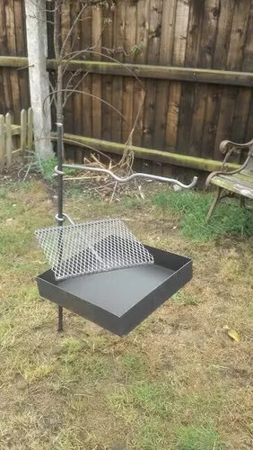 Blacksmith made single pole fire pan bush craft Dutch oven BBQ bushcraft camping - Picture 3 of 3