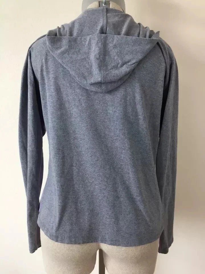 Pro Spirit Chaqueta Sudadera con Capucha Talla XL Manga Larga 2 Bolsillos Gris Morado Cremallera Completa Foto 3 de 4