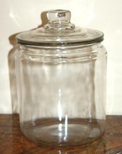 Clear glass jar with lid 7" canister candy cookie biscotti buffet storage
