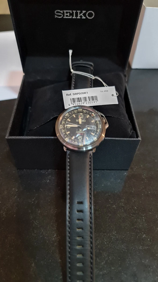 SEIKO Land ProspeX SRPD35K1 Field Black Dia Leather Strap