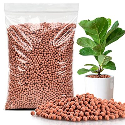 Clay Pebbles for Plants - Pebbles for Indoor Plants 100% Natural Clay, Brown