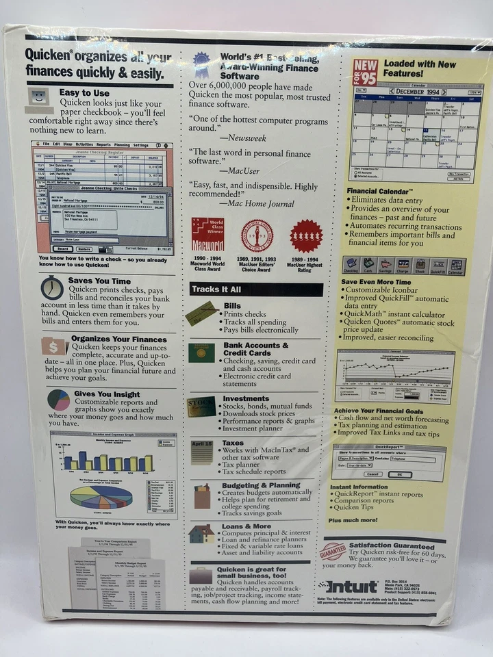 Vintage Intuit Quicken for Windows 1995 New Sealed - Image 4 of 4