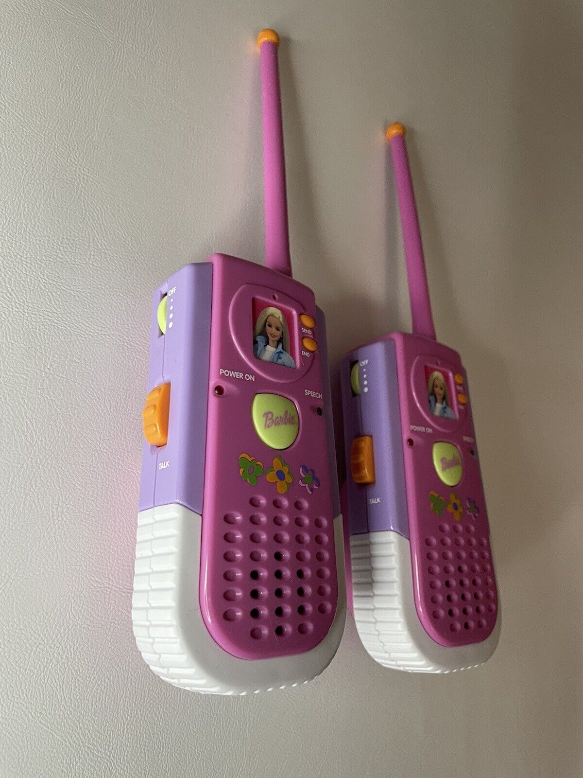 1996 Barbie Walkie Talkies, Many Features, In Working Order, Very Clean,  Vintage by Mattel, Takes 9V Batteries Not Included