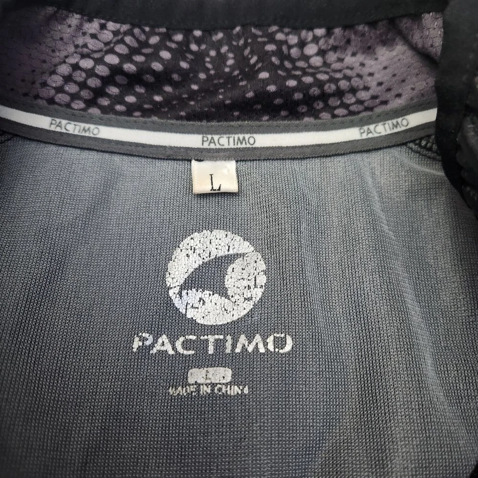 PACTIMO Chaqueta Negra Talla L Ciclismo Cortavientos Embalable Nylon Cuello Alto Nylon Foto 3 de 4