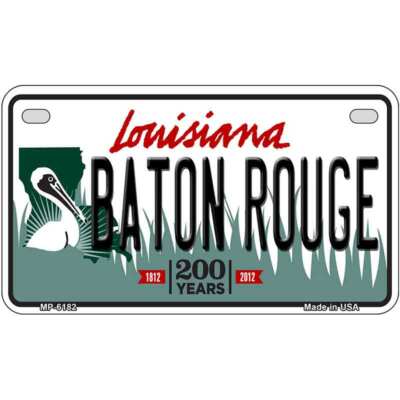 Baton Rouge Louisiana Novelty Metal Motorcycle Plate MP-6182 | eBay