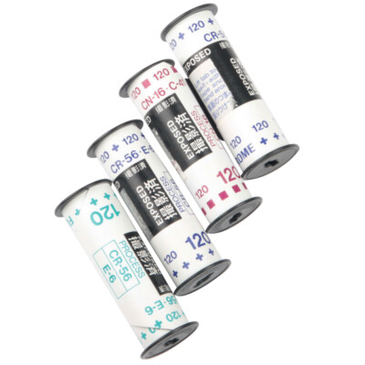 4x 120 220 Assorted Empty Roll Film Spool With Backing Paper For Hand  Re-Roll