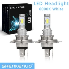 2X H4 9003 HB2 Super White LED Headlight Bulb Conversion Kit High Low Beam 6000K