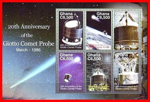 Ghana 2007 Weltraum Giotto Halley's Comet PROBE S/S MNH Astronomie