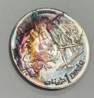 1969 Tunisia Large Silver Proof Hannibal 1 Dinar- Unbelievable Toning