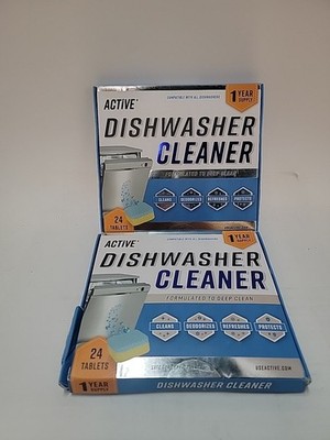2x Dishwasher Cleaner And Deodorizer Tablets 24 Tablets Deep Cleaning